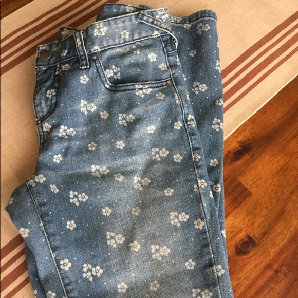 Free People floral print skinny jeans - Picture 2 of 4